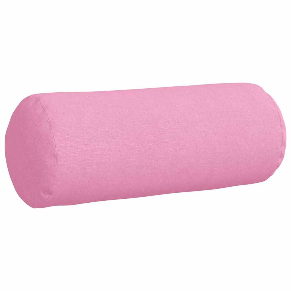 VidaXL Bolster Kussens 2 pcs Roze Ø 15 x 40 cm Stof