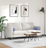 VidaXL Bolster Kussens 2 pcs Jeans Blauw Ø 15 x 40 cm Stof