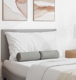 VidaXL Bolster Kussens 2 pcs Wolkengrijs Ø 15 x 40 cm Stof