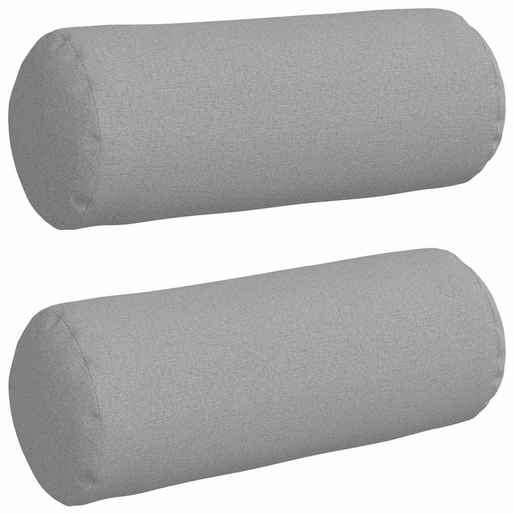 VidaXL Bolster Kussens 2 pcs Wolkengrijs Ø 15 x 40 cm Stof