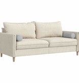 VidaXL Bolster Kussens 2 pcs Wolkengrijs Ø 15 x 40 cm Stof