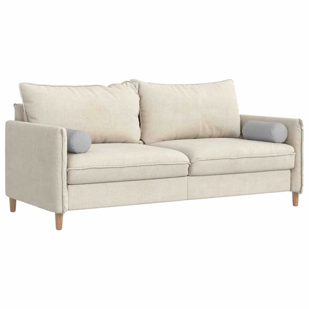 VidaXL Bolster Kussens 2 pcs Wolkengrijs Ø 15 x 40 cm Stof