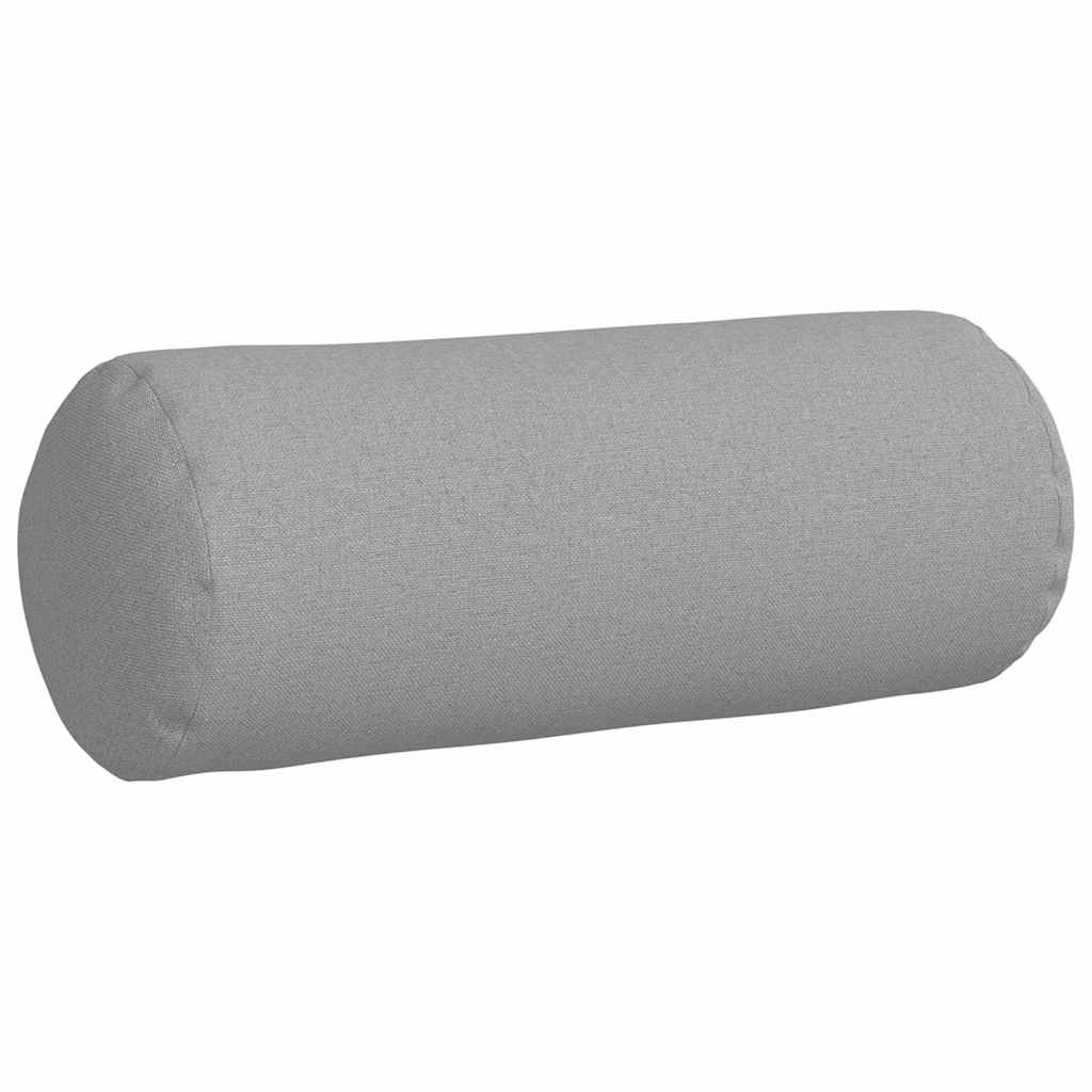 VidaXL Bolster Kussens 2 pcs Wolkengrijs Ø 15 x 40 cm Stof