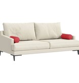 VidaXL Bolster Kussens 2 pcs Rood Ø 15 x 40 cm Stof