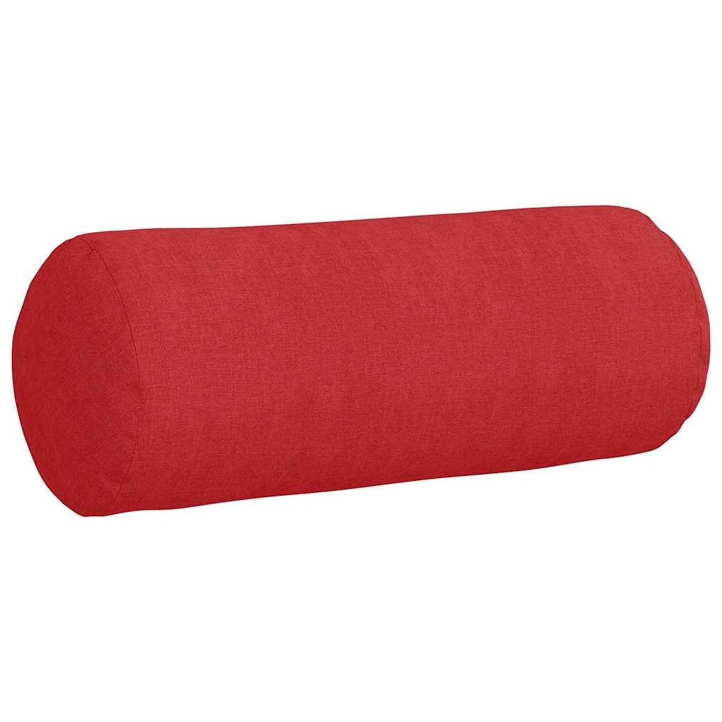 VidaXL Bolster Kussens 2 pcs Rood Ø 15 x 40 cm Stof
