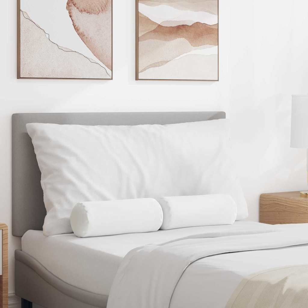 VidaXL Bolster Kussens 2 pcs Wit Ø 15 x 40 cm Stof