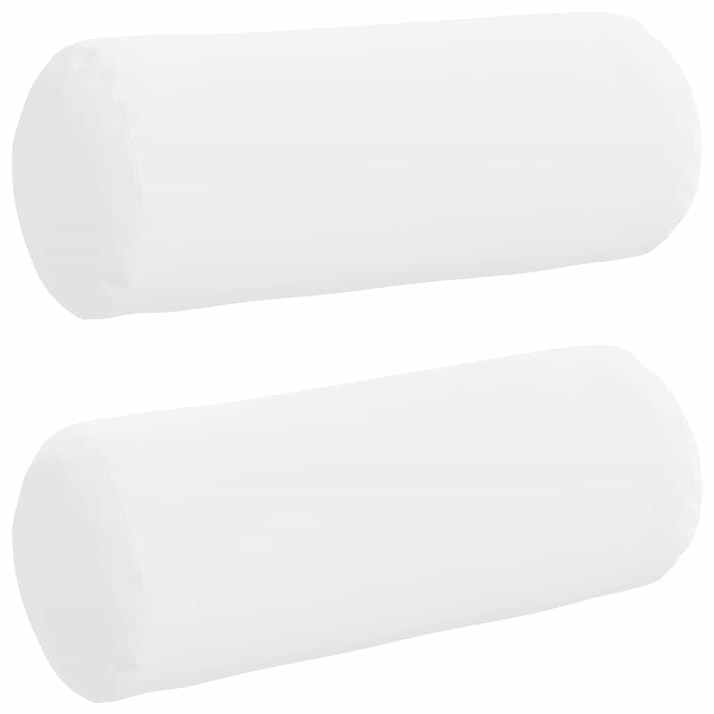 VidaXL Bolster Kussens 2 pcs Wit Ø 15 x 40 cm Stof