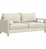 VidaXL Bolster Kussens 2 pcs Wit Ø 15 x 40 cm Stof