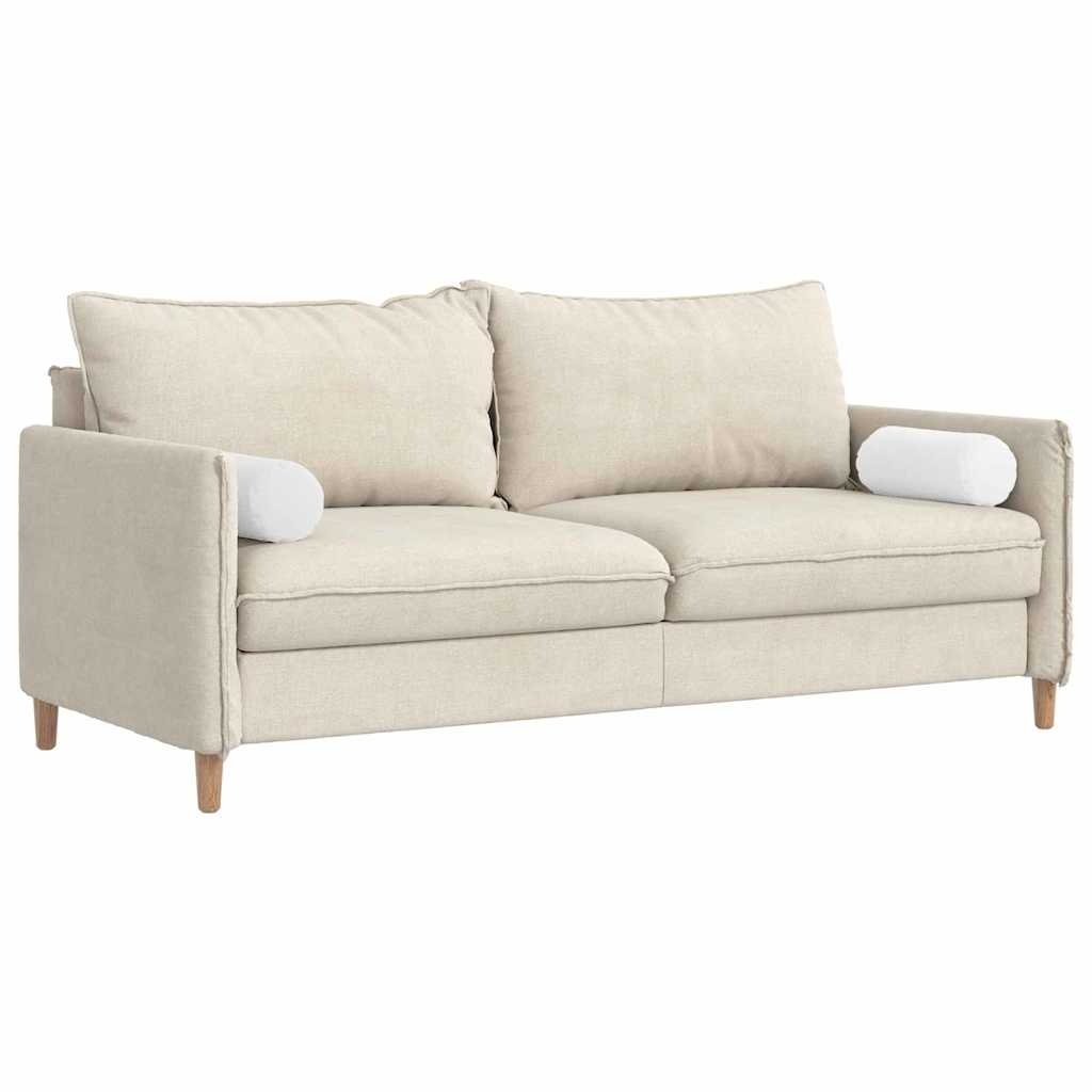 VidaXL Bolster Kussens 2 pcs Wit Ø 15 x 40 cm Stof