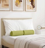 VidaXL Bolster Kussens 2 pcs Lichtgroen Ø 15 x 40 cm Stof