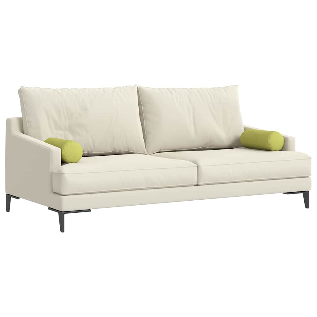 VidaXL Bolster Kussens 2 pcs Lichtgroen Ø 15 x 40 cm Stof