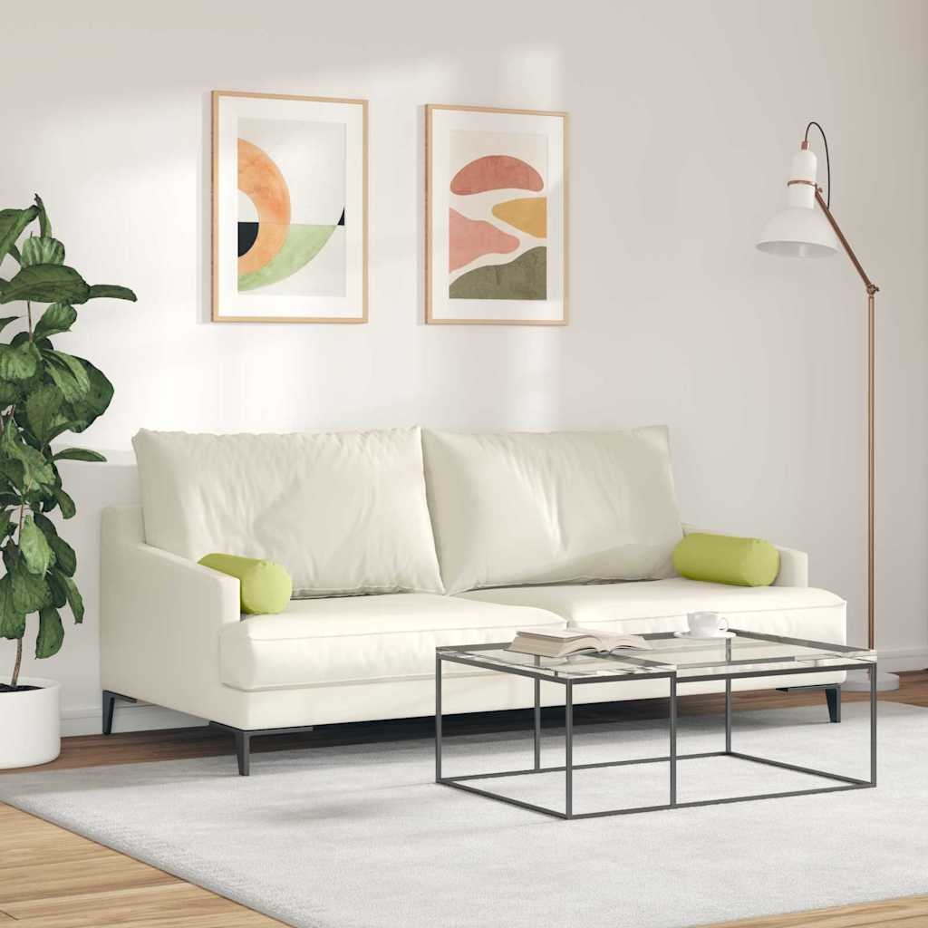 VidaXL Bolster Kussens 2 pcs Lichtgroen Ø 15 x 40 cm Stof