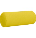 VidaXL Bolster Kussens 2 pcs Lichtgeel Ø 15 x 40 cm Stof