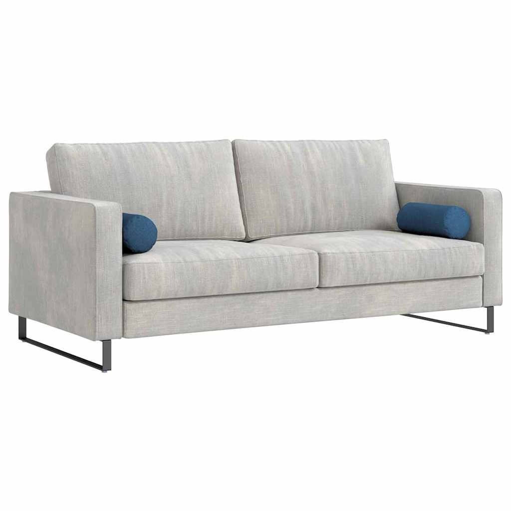 VidaXL Bolster Kussens 2 pcs Blauw Ø 15 x 40 cm Stof