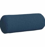 VidaXL Bolster Kussens 2 pcs Blauw Ø 15 x 40 cm Stof