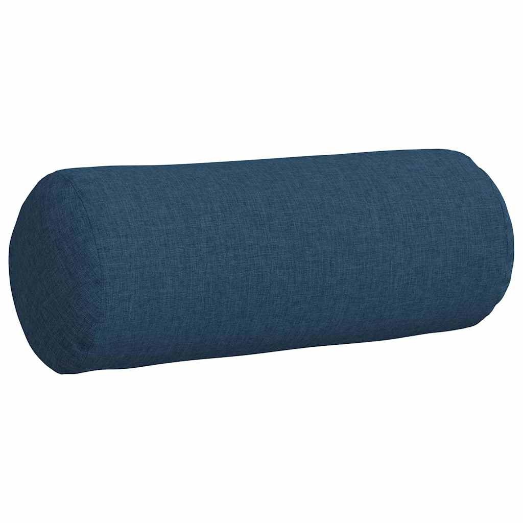 VidaXL Bolster Kussens 2 pcs Blauw Ø 15 x 40 cm Stof