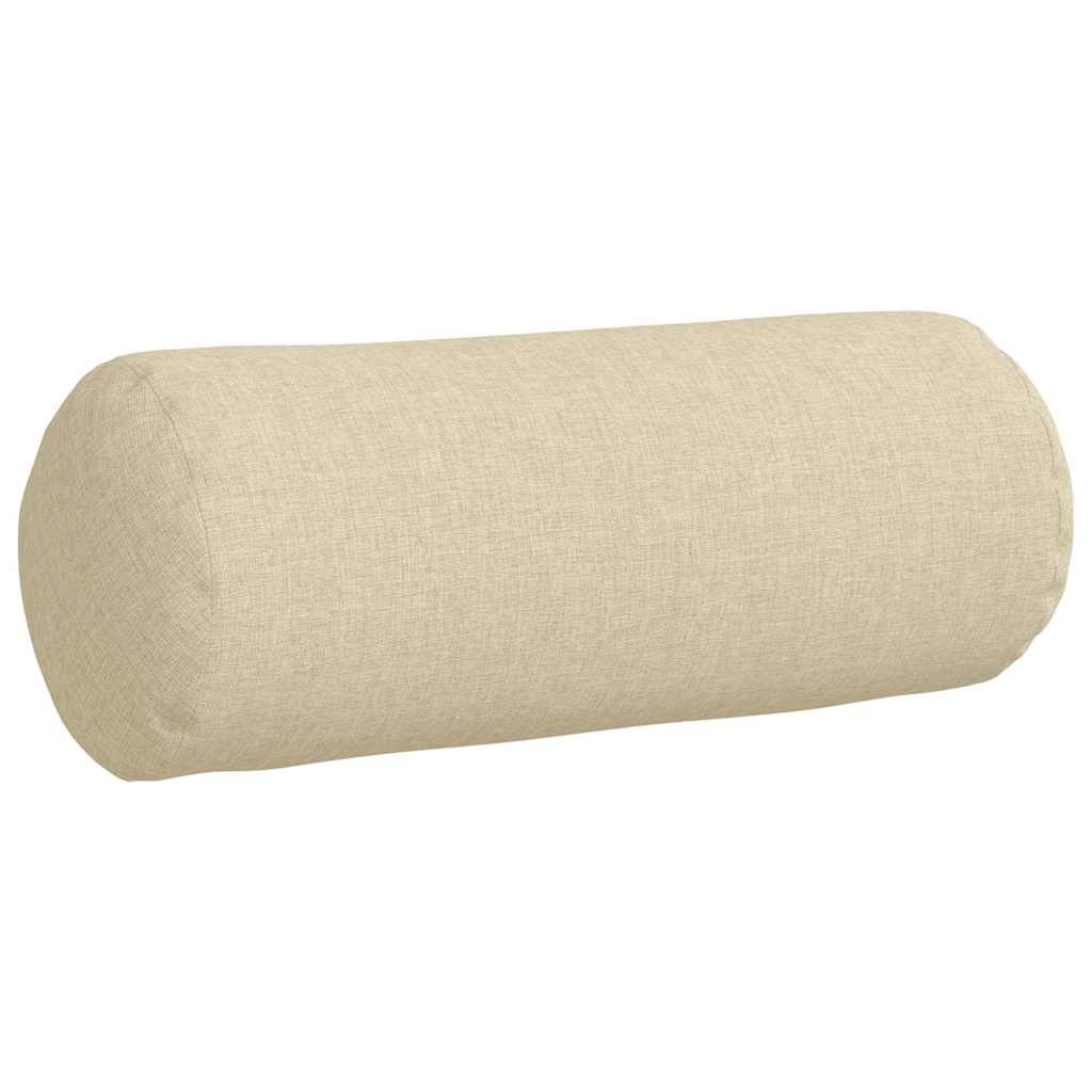 VidaXL Bolster Kussens 2 pcs Crème Ø 15 x 40 cm Stof