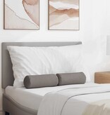 VidaXL Bolster Kussens 2 pcs Taupe Ø 15 x 40 cm Stof