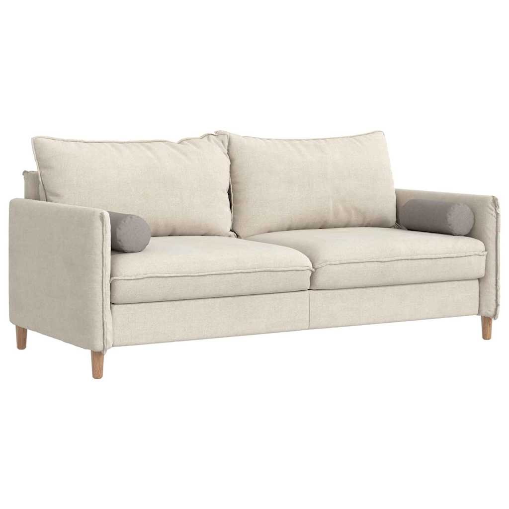 VidaXL Bolster Kussens 2 pcs Taupe Ø 15 x 40 cm Stof