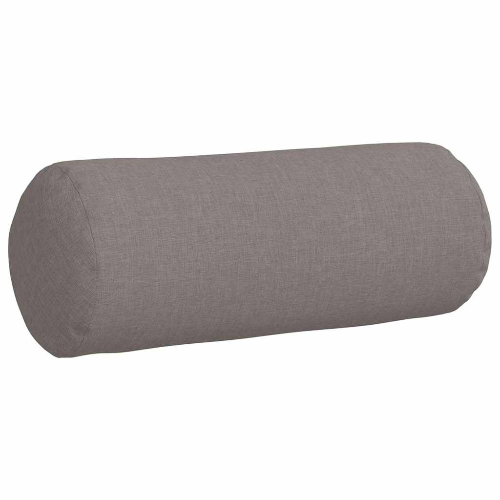 VidaXL Bolster Kussens 2 pcs Taupe Ø 15 x 40 cm Stof
