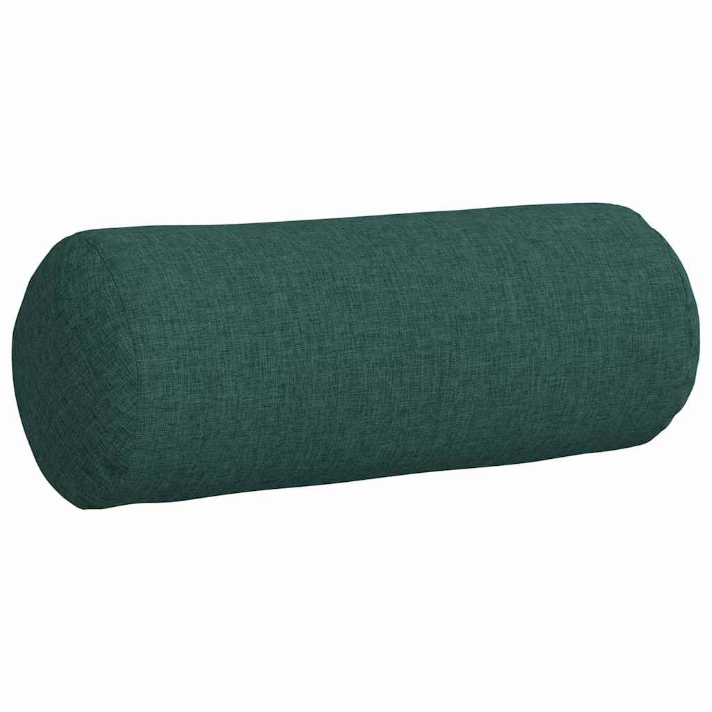 VidaXL Bolster Kussens 2 pcs Donkergroen Ø 15 x 40 cm Stof