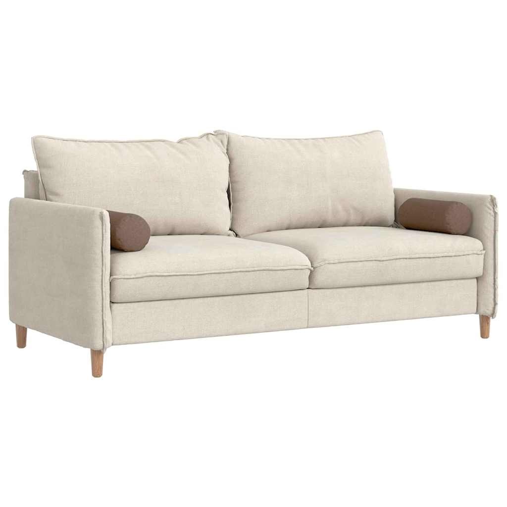 VidaXL Bolster Kussens 2 pcs Bruin Ø 15 x 40 cm Stof