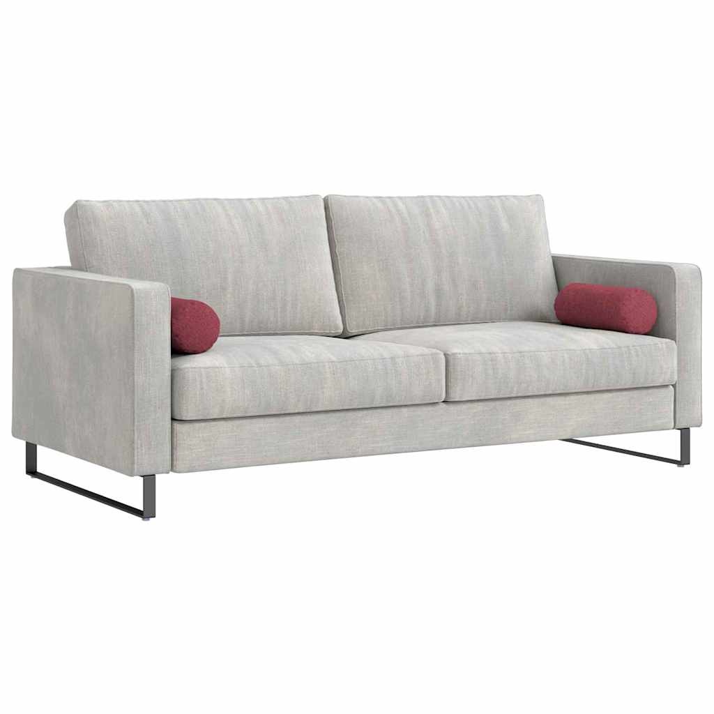 VidaXL Bolster Kussens 2 pcs Wijnrood Ø 15 x 40 cm Stof