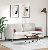 VidaXL Bolster Kussens 2 pcs Wijnrood Ø 15 x 40 cm Stof