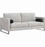 VidaXL Bolster Kussens 2 pcs Zwart Ø 15 x 40 cm Stof