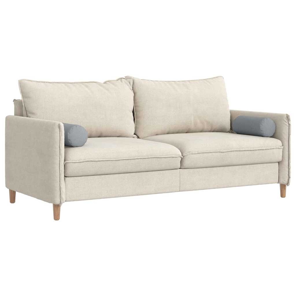 VidaXL Bolster Kussens 2 pcs Lichtgrijs Ø 15 x 40 cm Stof