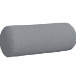 VidaXL Bolster Kussens 2 pcs Lichtgrijs Ø 15 x 40 cm Stof