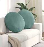 VidaXL Zitkussens 2 pcs Zeegroen Ø 40 x 13 cm Fluweel