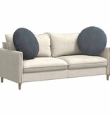 VidaXL Zitkussens 2 pcs Donkergrijs Ø 40 x 13 cm Fluweel