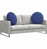 VidaXL Zitkussens 2 pcs Politieblauw Ø 40 x 13 cm Fluweel