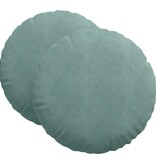 VidaXL Zitkussens 2 pcs Zeegroen Ø 40 x 13 cm Fluweel