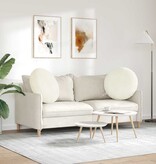 VidaXL Zitkussens 2 pcs Crème Ø 40 x 13 cm Fluweel