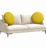 VidaXL Zitkussens 2 pcs Geel Ø 40 x 13 cm Fluweel