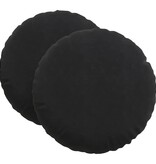 VidaXL Zitkussens 2 pcs Zwart Ø 40 x 13 cm Fluweel