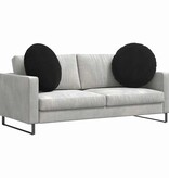 VidaXL Zitkussens 2 pcs Zwart Ø 40 x 13 cm Fluweel