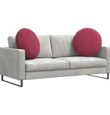 VidaXL Zitkussens 2 pcs Wijnrood Ø 40 x 13 cm Fluweel