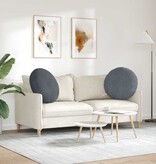 VidaXL Zitkussens 2 pcs Donkergrijs Ø 40 x 13 cm Fluweel