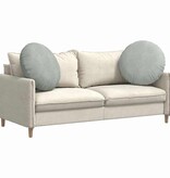 VidaXL Zitkussens 2 pcs Lichtgrijs Ø 40 x 13 cm Fluweel