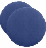 VidaXL Zitkussens 2 pcs Politieblauw Ø 40 x 13 cm Fluweel