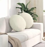 VidaXL Zitkussens 2 pcs Crème Ø 40 x 13 cm Fluweel