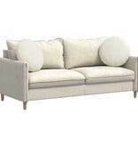 VidaXL Zitkussens 2 pcs Crème Ø 40 x 13 cm Fluweel