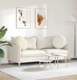 VidaXL Zitkussens 2 pcs Crème Ø 40 x 13 cm Fluweel