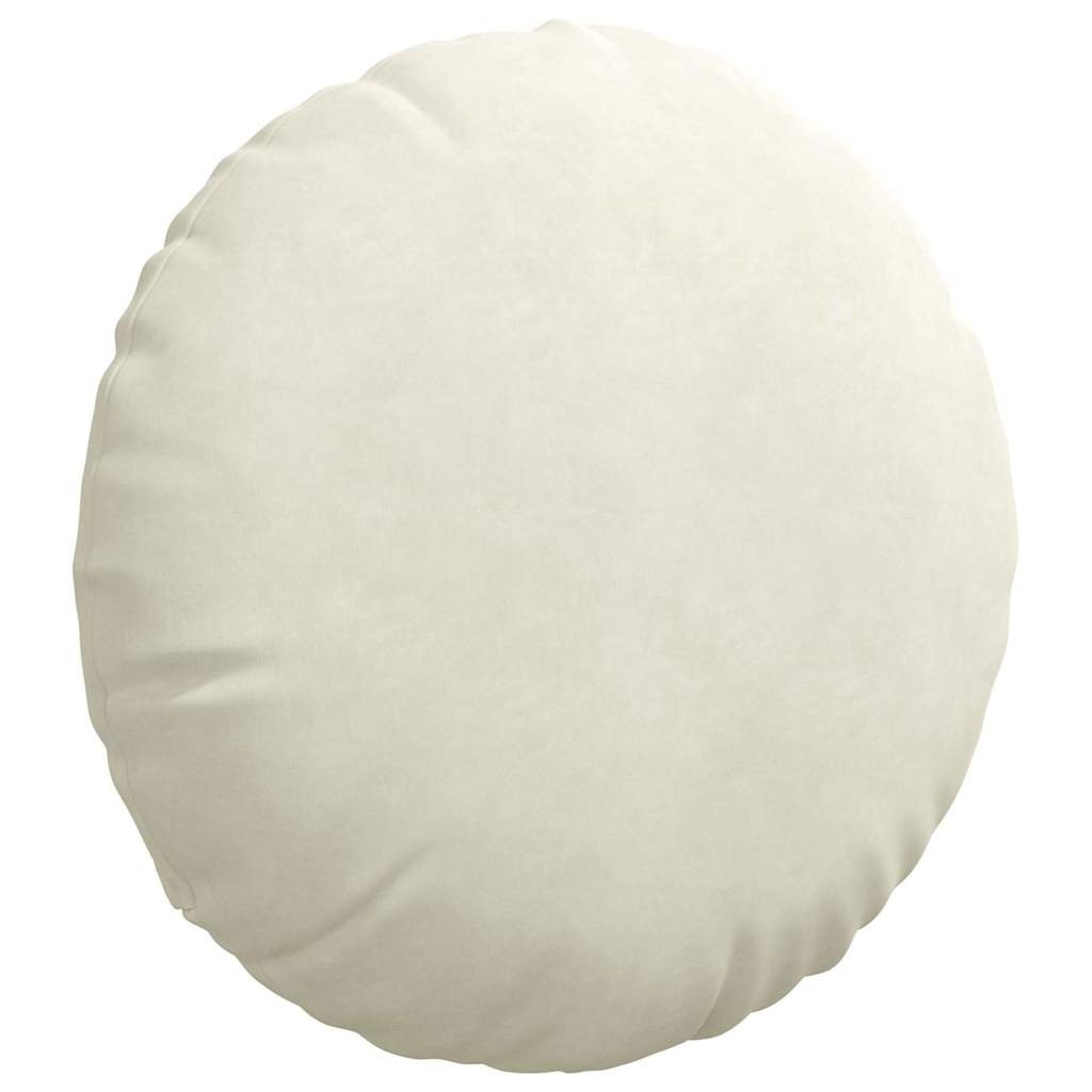 VidaXL Zitkussens 2 pcs Crème Ø 40 x 13 cm Fluweel