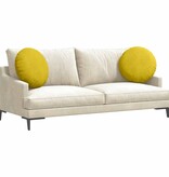 VidaXL Zitkussens 2 pcs Geel Ø 40 x 13 cm Fluweel