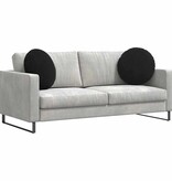 VidaXL Zitkussens 2 pcs Zwart Ø 40 x 13 cm Fluweel