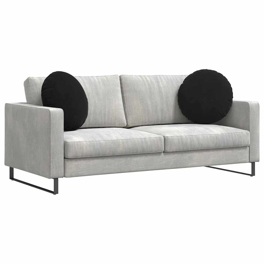 VidaXL Zitkussens 2 pcs Zwart Ø 40 x 13 cm Fluweel